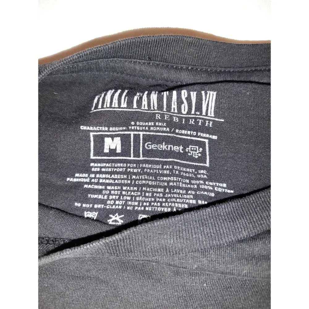 Final Fantasy VII Rebirth Adult Unisex Size Meduim Graphic Tee T-Shirt Black